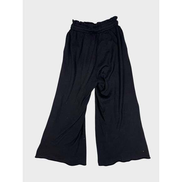 Lunya Small Cotton Silk Pants Black Wide Leg High Rise - Picture 6 of 10